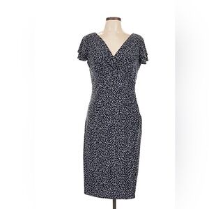 Lauren Ralph Lauren Flutter Sleeve Ruched Dress